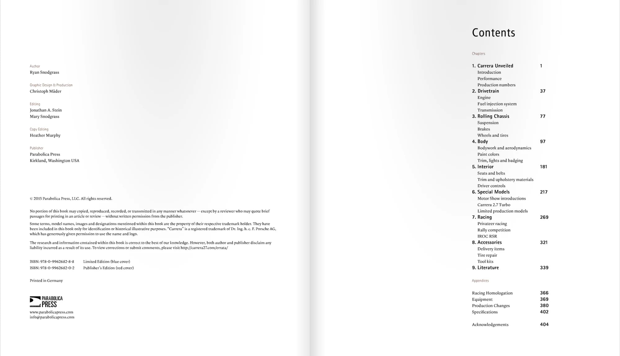 Porsche Carrera 2.7 “1974–1976” Book - English - Mäder Morse Field Recordings