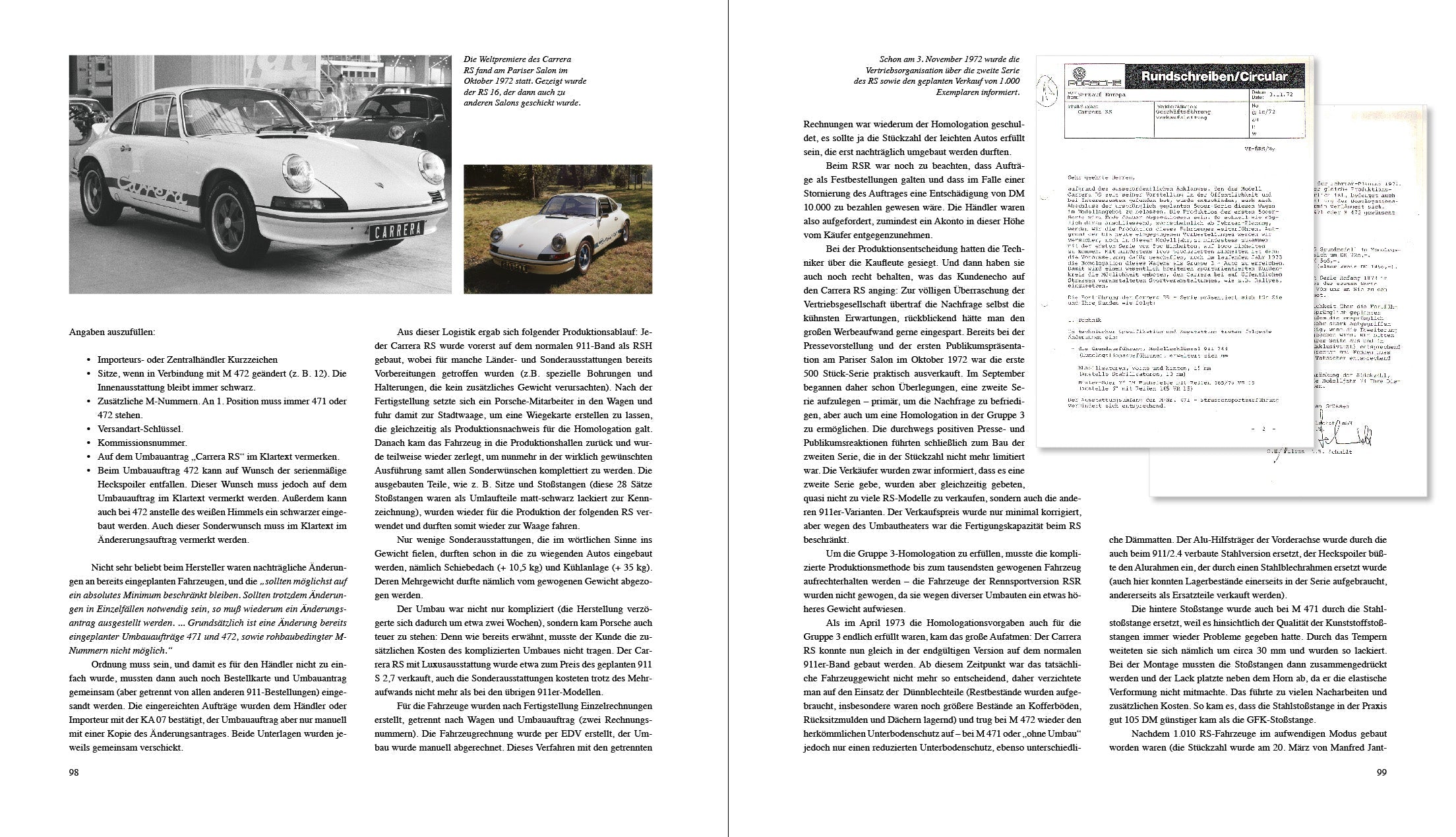 Porsche Carrera RS Buch 1973 - Deutsch - Mäder Morse Field Recordings
