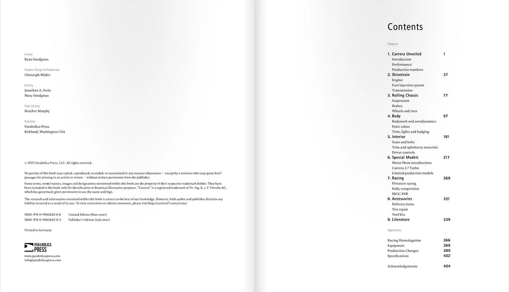 Porsche Carrera 2.7 “1974–1976” Book - English - Mäder Morse Field Recordings