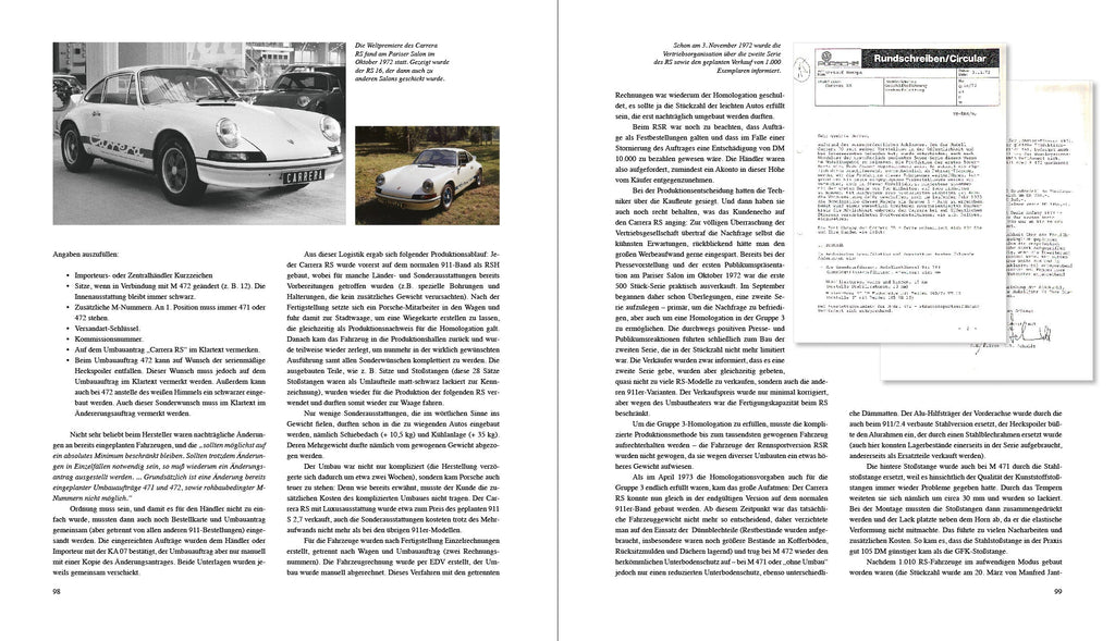 Porsche Carrera RS Buch 1973 - Deutsch - Mäder Morse Field Recordings